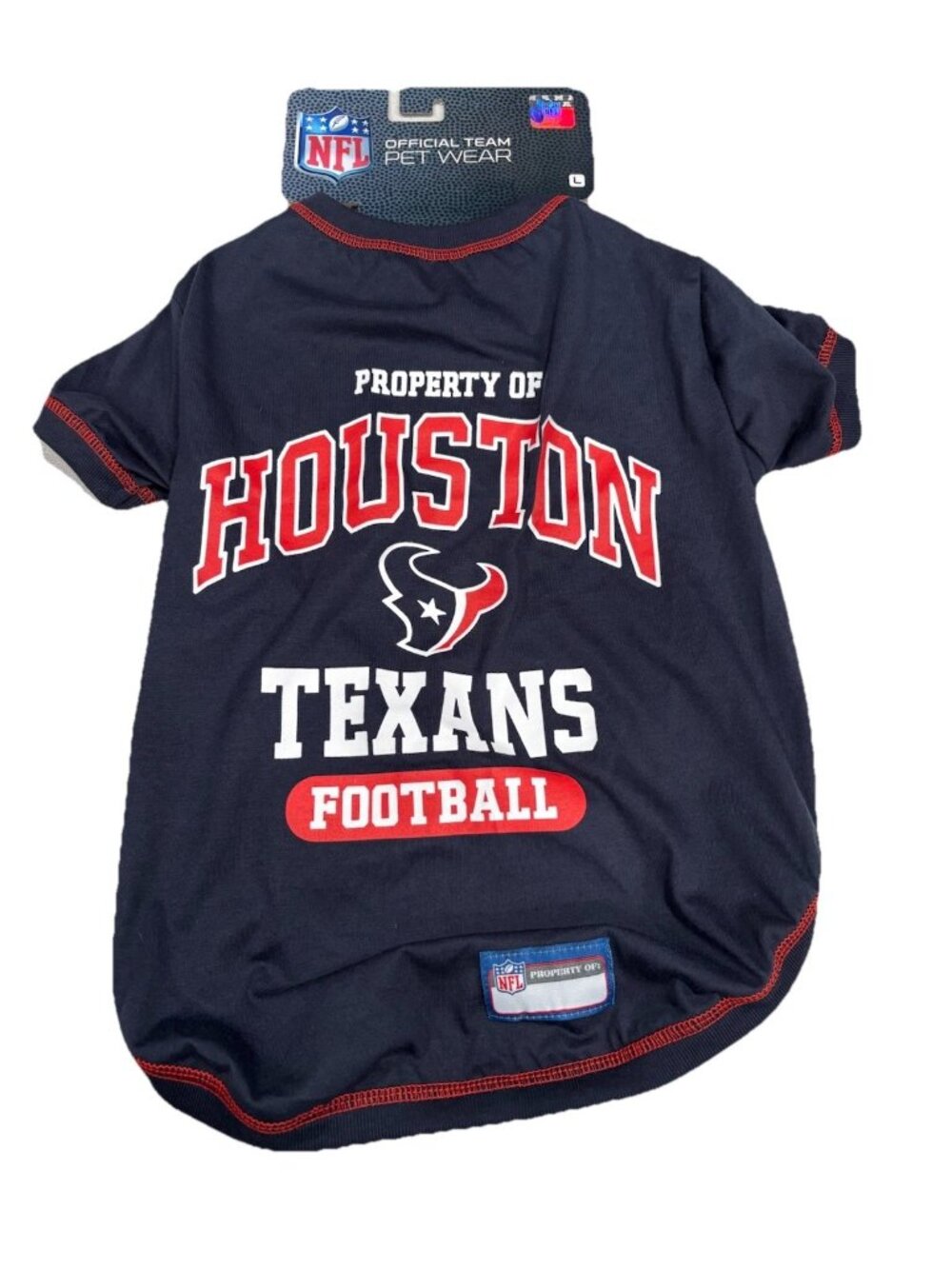 NFL Official Team Pet Gear Houston Texans Large Jersey Tee NFL